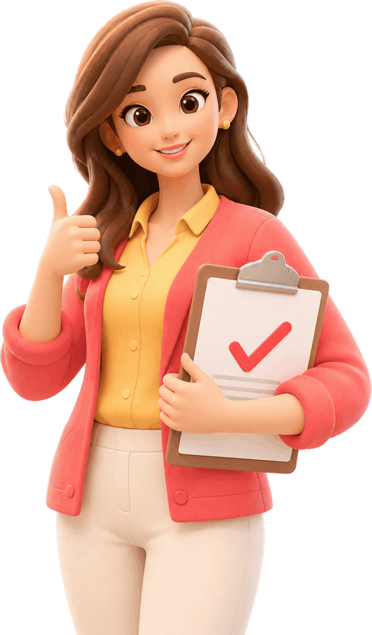 Teacher holding a notebook